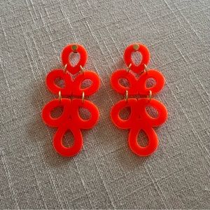 Lisi Lerch ginger acrylic earrings - orange
